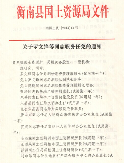 衡南县最新人事任免及其观点论述概览
